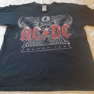 AC/DC Black Ice 2008 Men's Anvil T-Shirt Size Large